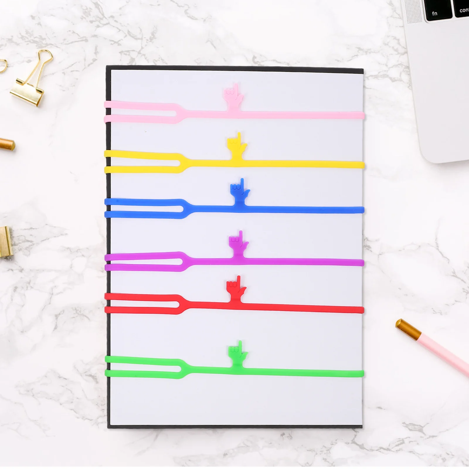 6 قطعة المرجعية سيليكون مضحك الكرتون إصبع كتاب علامات قابلة لإعادة الاستخدام مقاوم للماء علامات الصفحة اكسسوارات القراءة كتاب الزخرفية