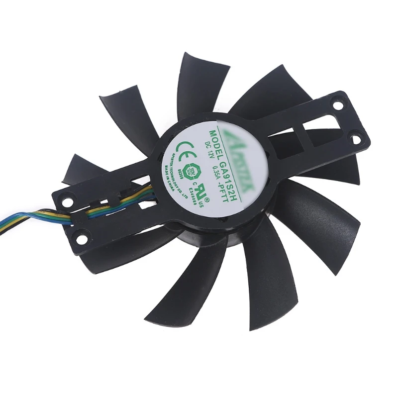 2Pcs 87mm/3.43in GA91S2H VGA Fan for Dataland RX580 2048sp Ares Radiator Graphics Card Cooling Fan 4Pin 12V 0.35A DropShipping