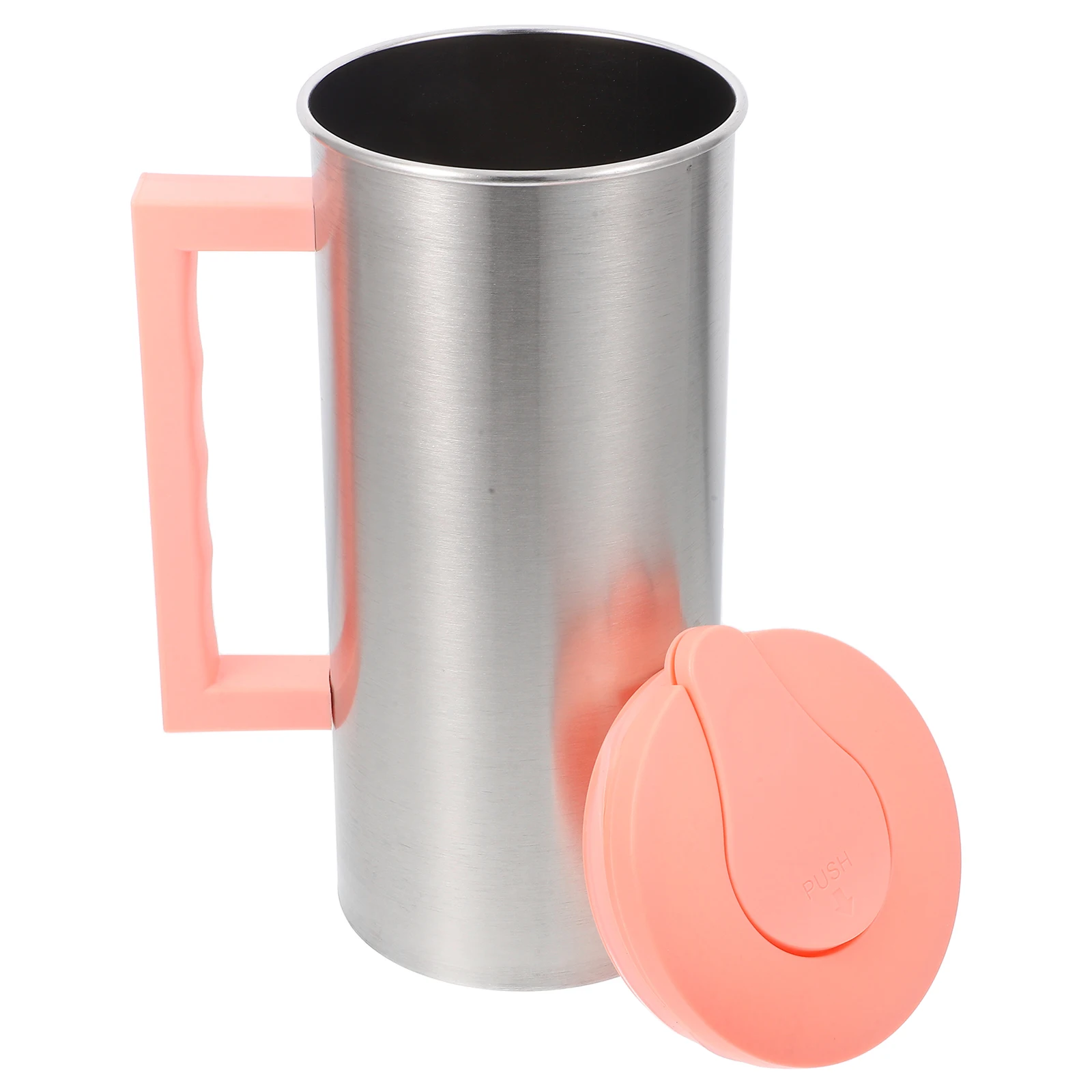

1Pcs Stainless Steel Water Pitcher Lightweight for Home Use Large Opening Easy Clean Beverage Pitcher Cold Water Juice