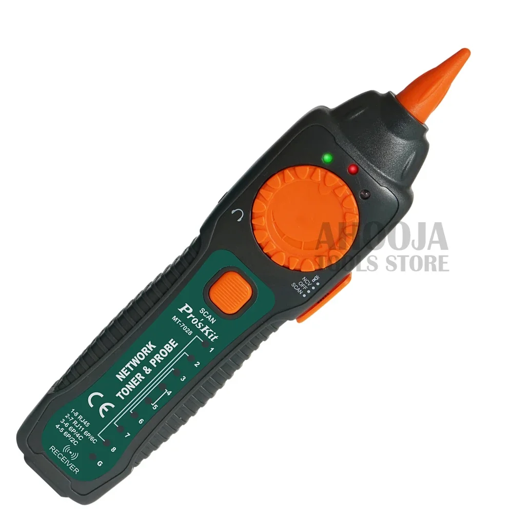 Pro'sKit MT-7028 Audio Network Check Line Tester Tracker Networking Datacom Audio Video TV Cable Fault Test Detector Instrument