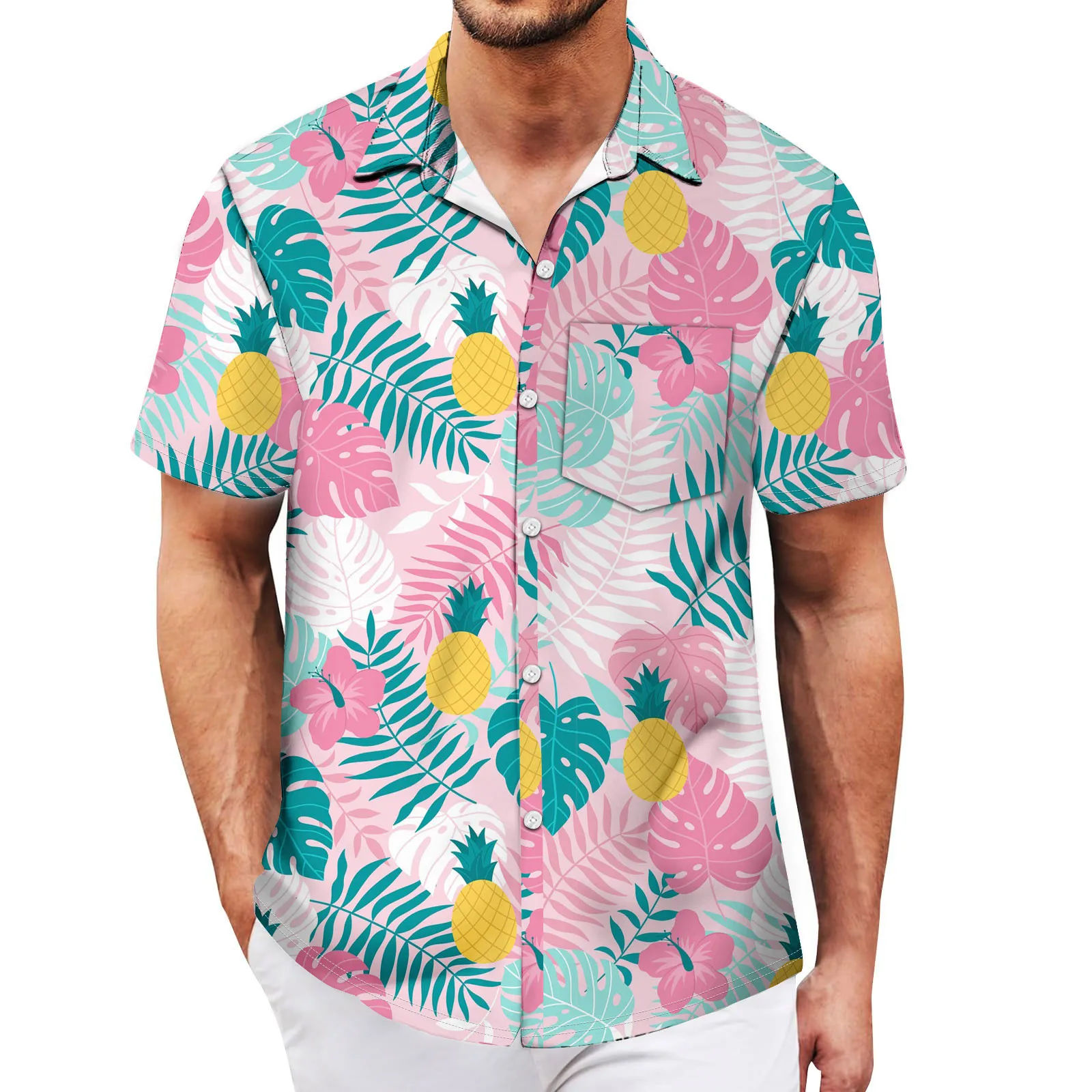

Casual Shirts For Man Vintage Button Down Bowling Shirts Short Sleeve Summer Beach Shirt Men'S Clothing Hawaiian Polo Shirt