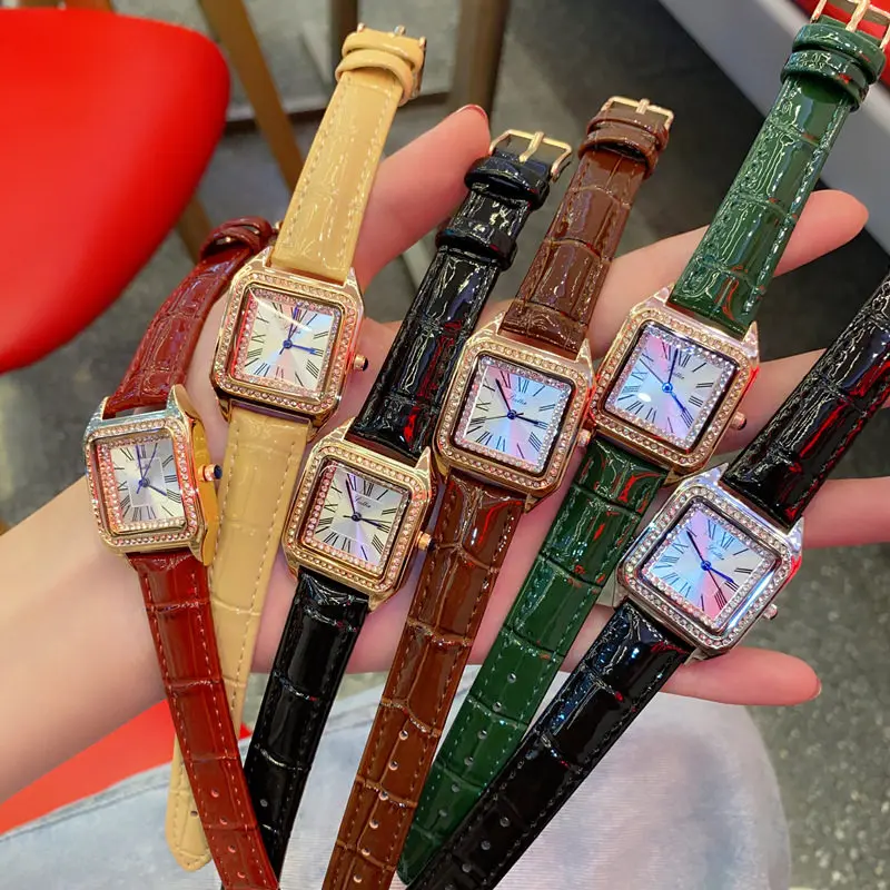 

New Square Minimalist Women'S Watch, Luxurious Leather, Fashionable And Sophisticated Ladies' Watch, Stylish Quartz Wristwatch.