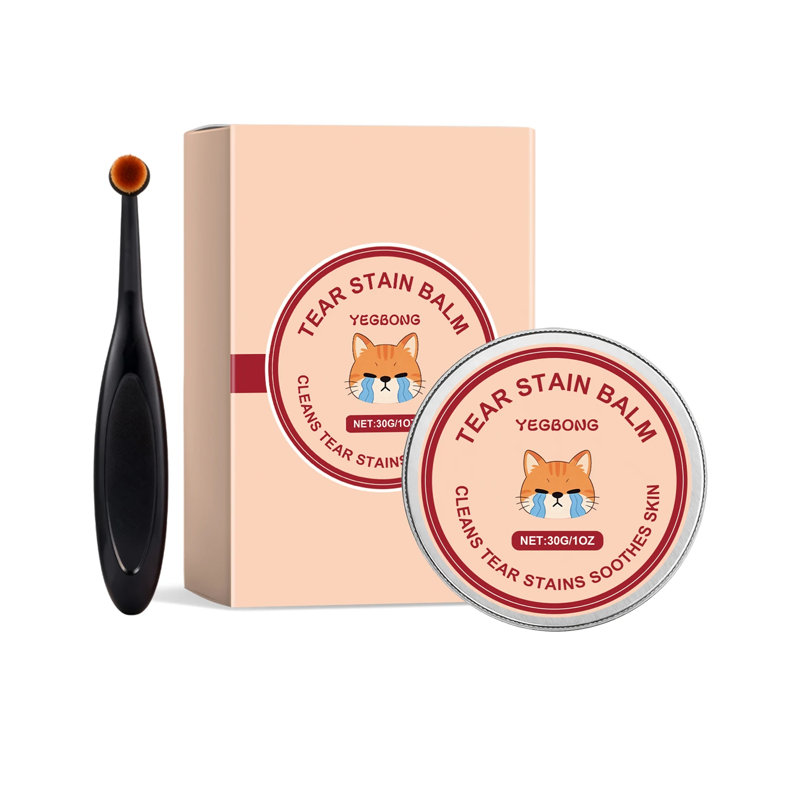 Pet Tear Stain Balm for Cats & Dogs, Gentle Eye Area Cleansing Balm, Moisturize Skin, Reduce Tear Marks & Clean Eye Secretions