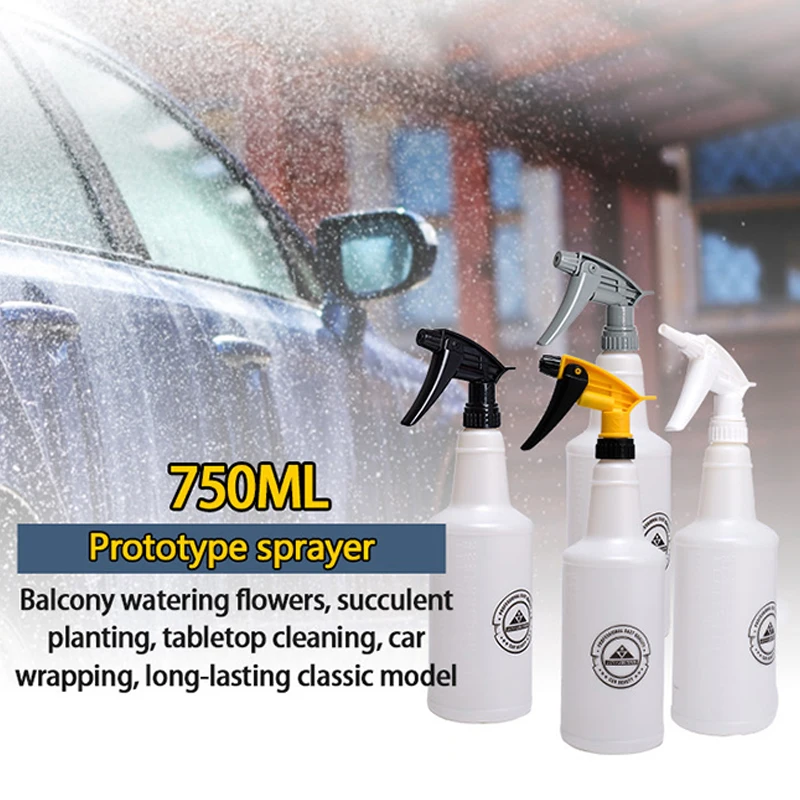 750ML Fl Oz Empty Reusable Plastic Spray Bottles for Cleaning Solutions Water Auto Detailing or Bathroom and Kitchen