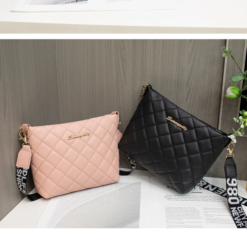 Small Messenger Bag For Women Trend Lingge Embroidery Female Shoulder Bags Fashion Chain Ladies Crossbody Purse