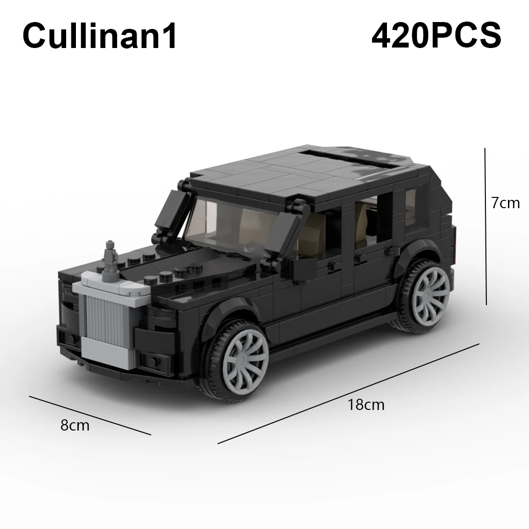 MOC Wraith Dawn Phantom Sports Car Cullinan SUV Building Blocks Speed Racing Vehicle Bricks Toys Christmas Gifts For Kids Boys