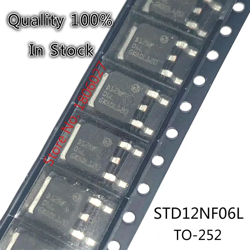 10PCS/LOT  STD12NF06L  D12NF06L  12A 60V /  STD12N65M5  12N65M5  650V 12A TO-252