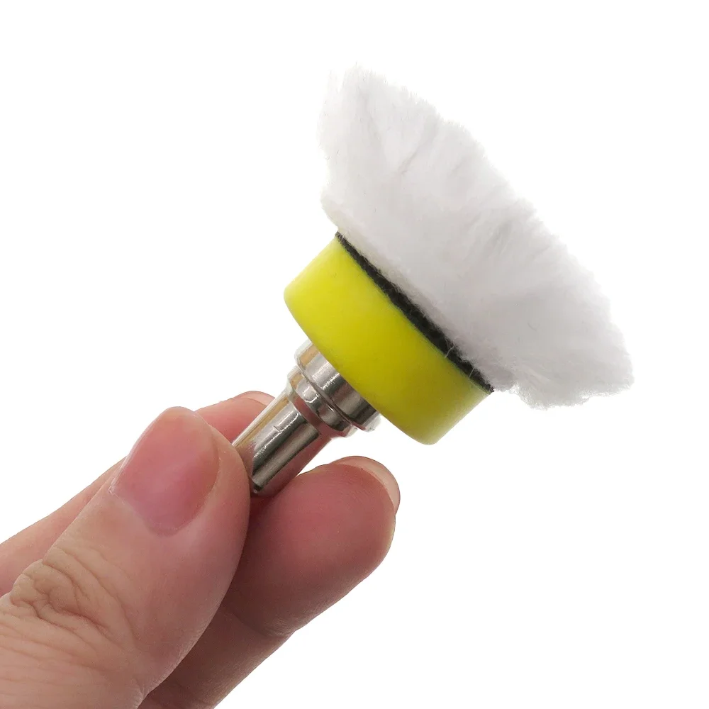 26 Pcs Kit Pad Poles Mobil Mini Busa dengan Hook and Loop 1 Inch 25mm Detail Sponge Wool Waxing Buffing Pads dengan Backer