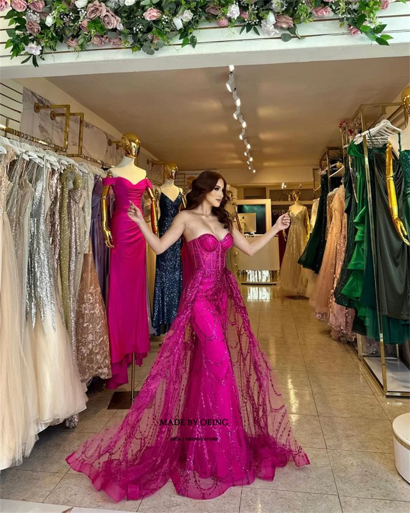 OEING elegante abito da sera Fiscuia Sweetheart abiti da ballo senza spalline abiti lunghi fino al pavimento occasioni formali Vestidos De Fiesta