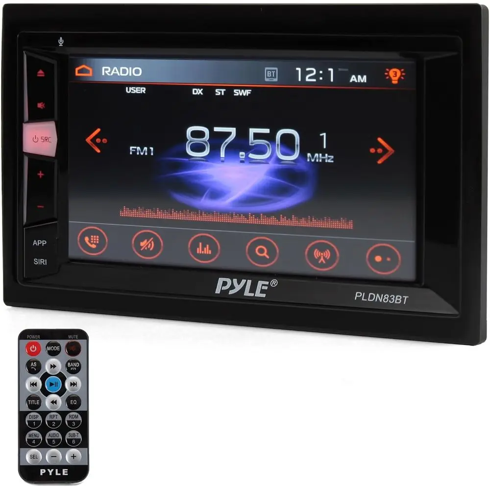 

Автомагнитола с сенсорным экраном 6.2 дюйма, мультимедиа DVD/CD/MP3, Bluetooth, AM/FM-радио, USB/SD, выходом для сабвуфера, функцией громкой связи, дистанционным управлением