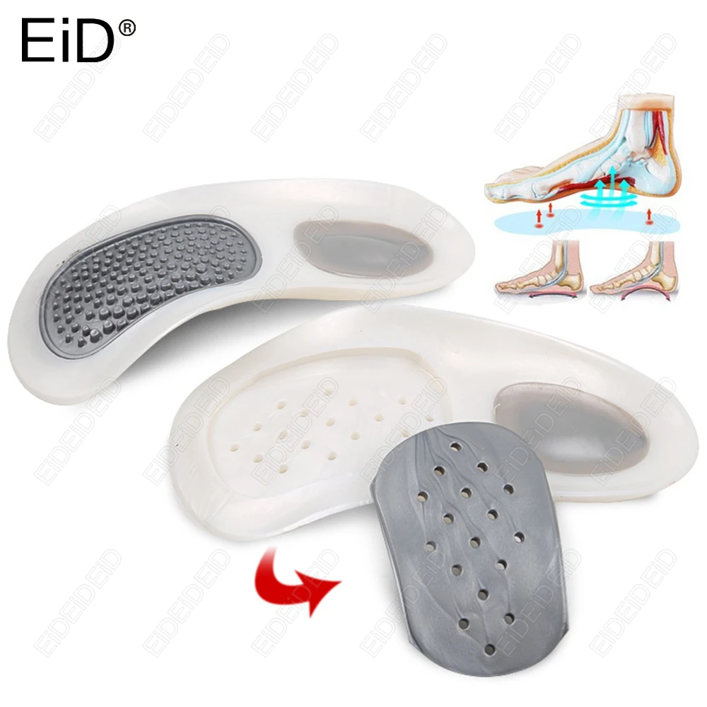 Orthopedic Half Insoles For Shoes 1 Set Removable Foot Massager Shoe Pads Relieve Foot Arch Pain Foot Care Shoe Accessories EID