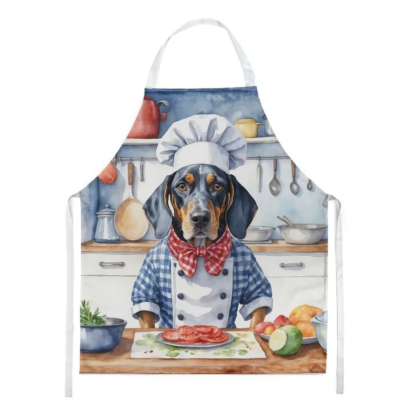 

Unisex Bluetick Coonhound Chef Apron Multicolor Lightweight Durable Kitchen Baking Gardening Craft Apron Machine Washable