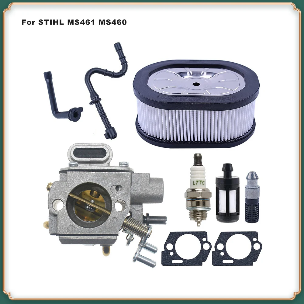 Carburetor with Fuel Line for STIHL MS461 MS460 Chainsaw - OEM 1128-120-0629
