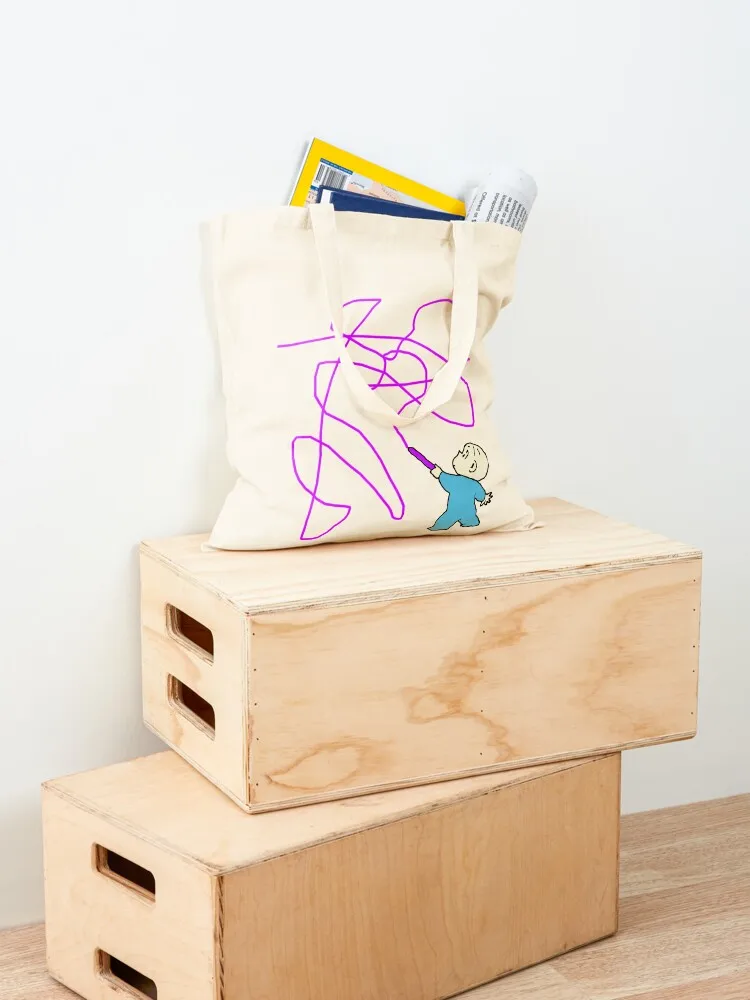 Harold and the purple crayon Tote Bag large size bags sacs de shopping Beach bag tote bags men