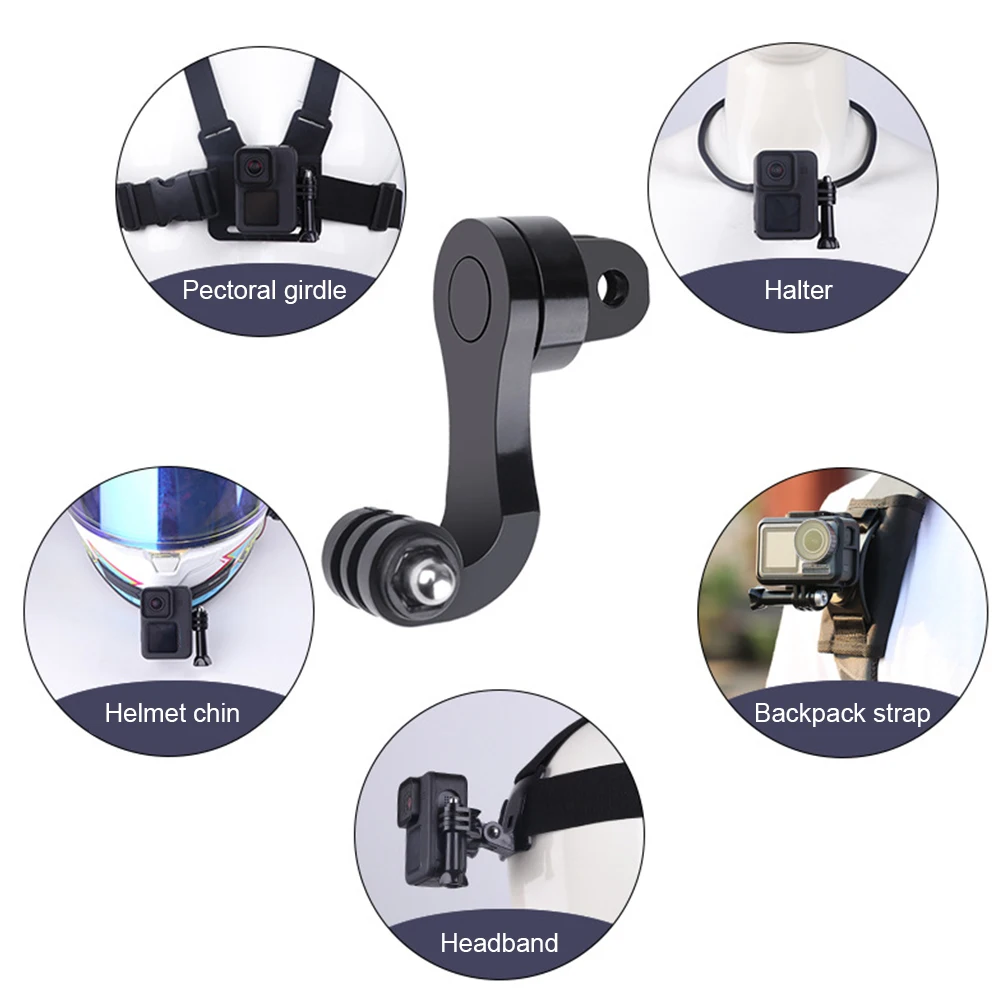 Vertical Bracket Adapter 360 Degree Rotation Chest Strap Neck Sports Camera Bracket Easy Installation Accessories for Gopro