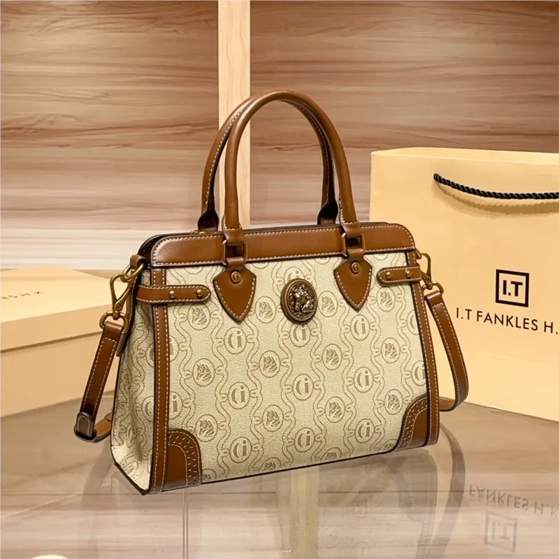 Fashionable Women's Shoulder Bag Genuine Leather Crossbody Tote Luxury Designer Handbags Elegant Ladies Messenger Bags Practical