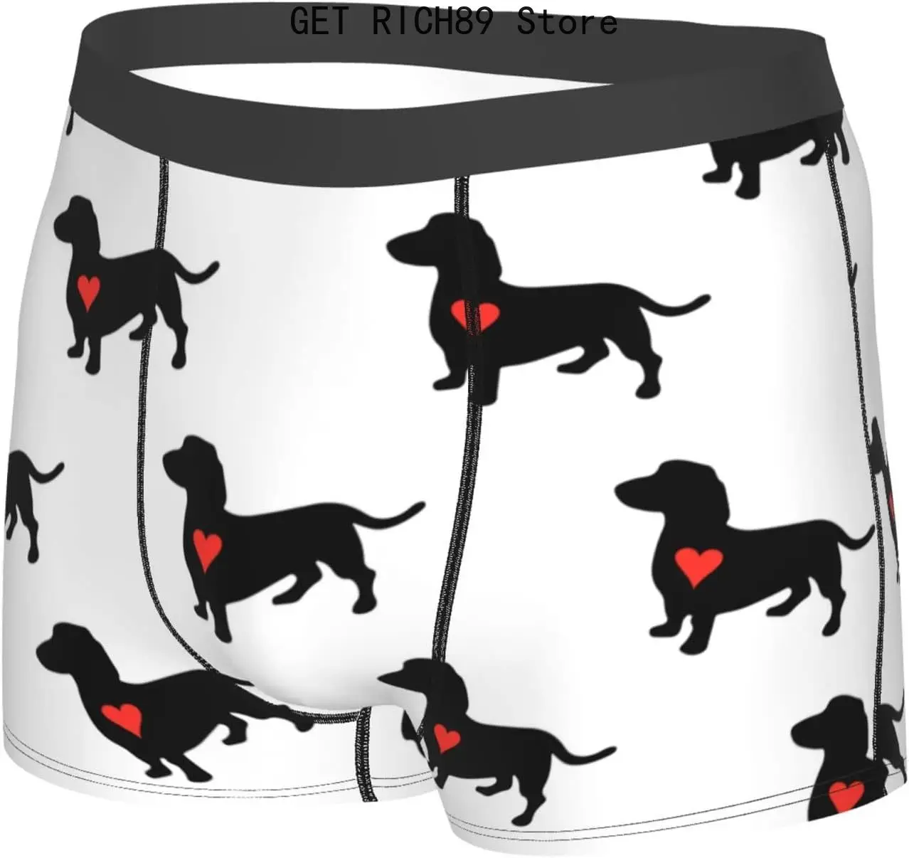 Dachshund Dog Cute Sausage Dog Novelty Boxers Mens Funny Boxer Briefs Underwear Gag Gifts for Men