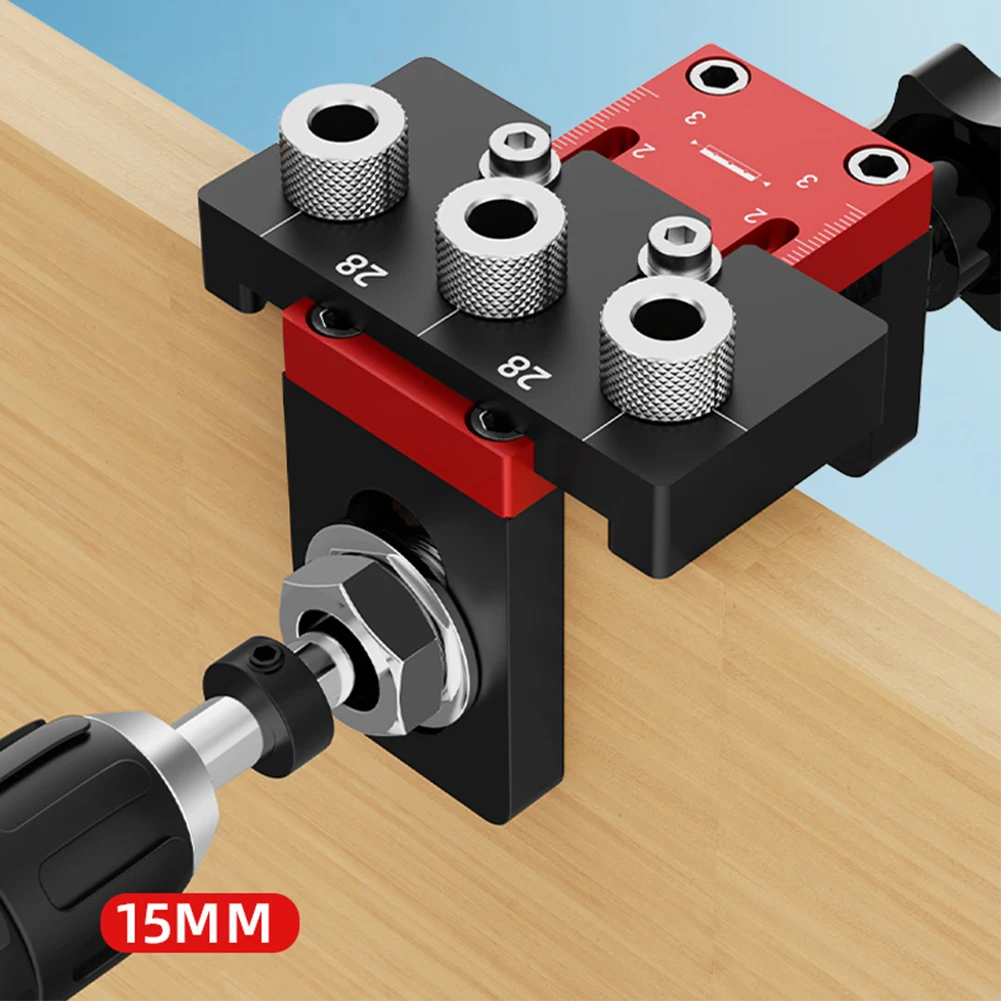 Streamlined Design 3 in 1 Hole Punch Tool Offering Enhanced Accuracy for Wooden Board Positioning during Drilling Tasks