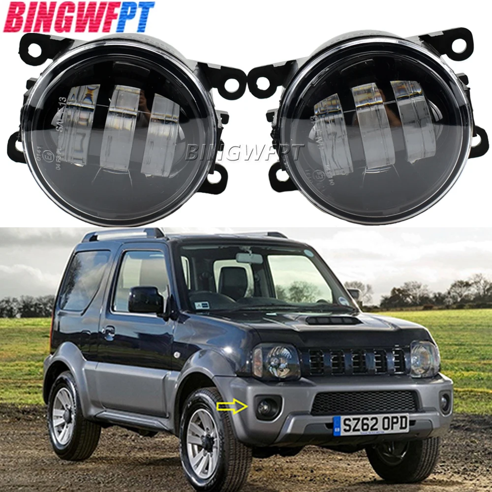 LED Fog Lamp Assembly Daytime Running Fog Lights 12V H11 Foglamps For Suzuki Jimny JB64 JB74 2018 2019 2020 Jimny JB43 Foglights