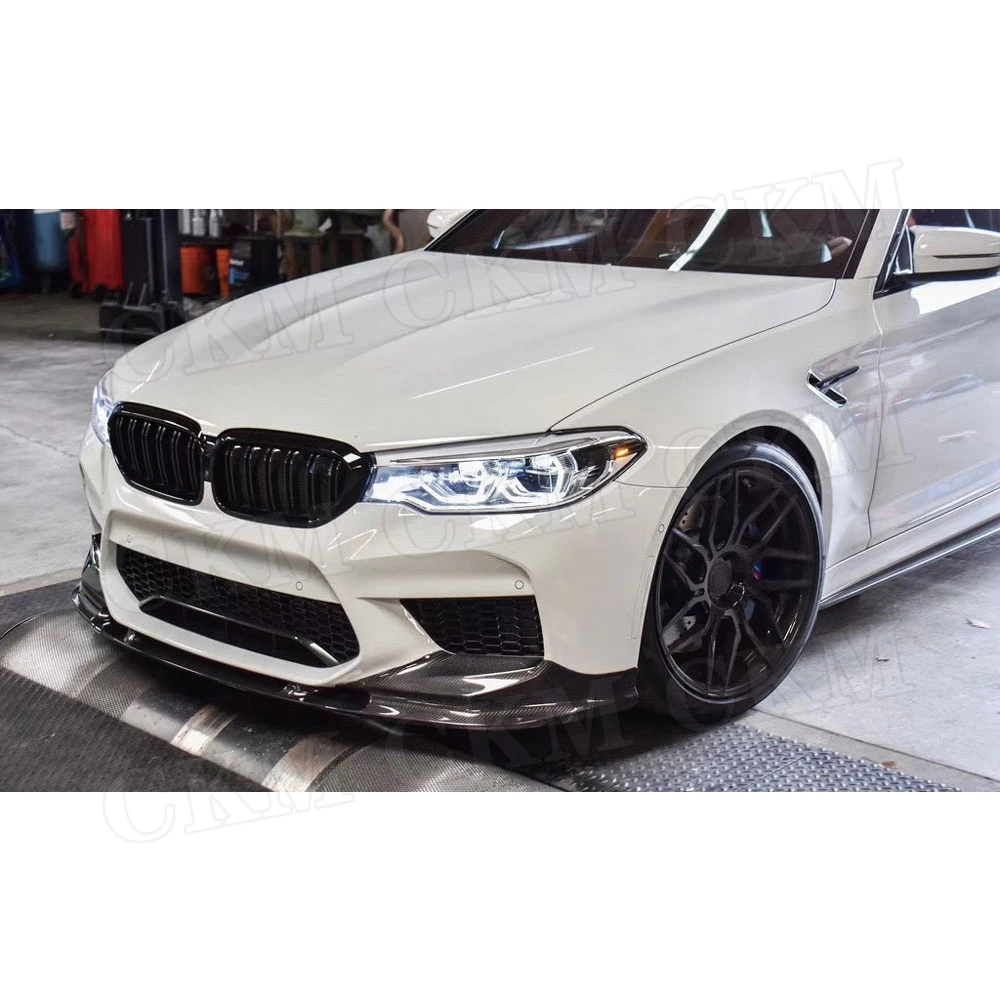 ألياف الكربون الجبهة حافة مصد السيارة المفسد لسيارات BMW G30 تغيير إلى F90 M5 الوفير 2018 2019 FRP الذقن مجرفة مجموعات هيكل السيارة