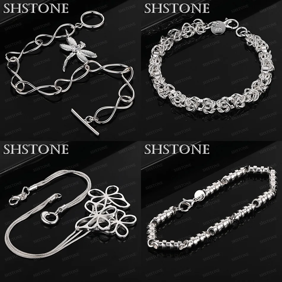 

New Style 925 Sterling Silver Butterfly Dragonfly Bamboo Chain Keel Chain Bracelets Birthday Party Fine Jewelry Accessories