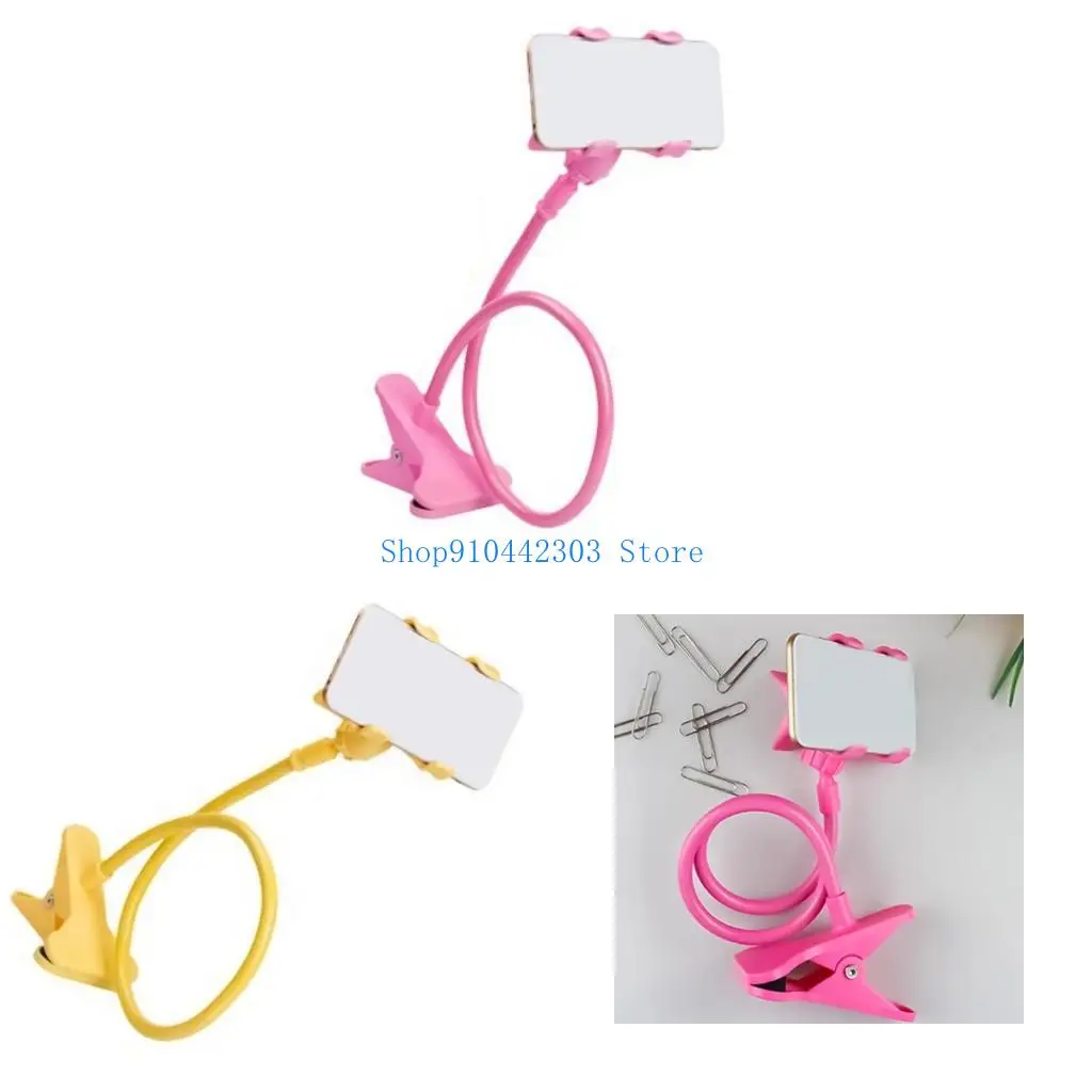 

L4MD Tabletop Bed Phone Stand Long Arm Gooseneck 360 Degree Rotating Phone Cradle Desk Holder Mount Lazy Bracket for Video