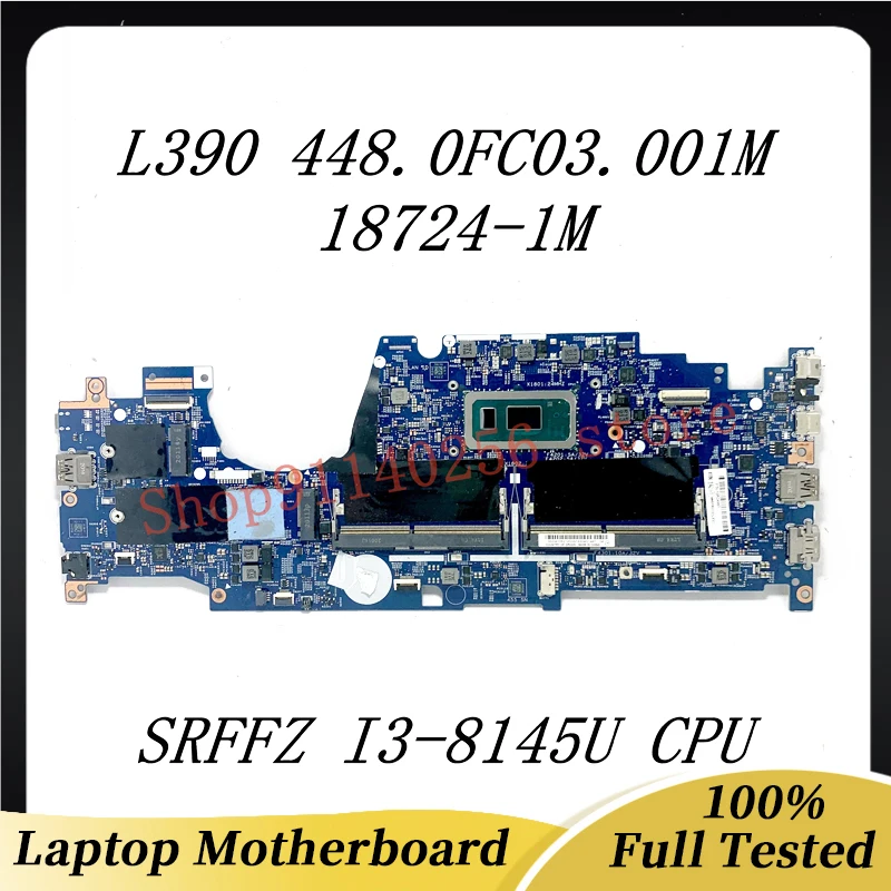 

Mainboard 448.0FC03.001M For Lenovo ThinkPad L390 Yoga Laptop Motherboard 18724-1M With SRFFZ I3-8145U CPU 100%Full Working Well