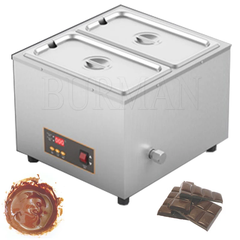 Electric Double Groove Chocolate Melting Pot Waterproof Heating Chocolate Heater Soap  Furnace