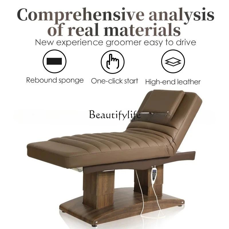 02 * سرير تدليك الجسم متعدد الوظائف لصالونات التجميل الكهربائية الراقية