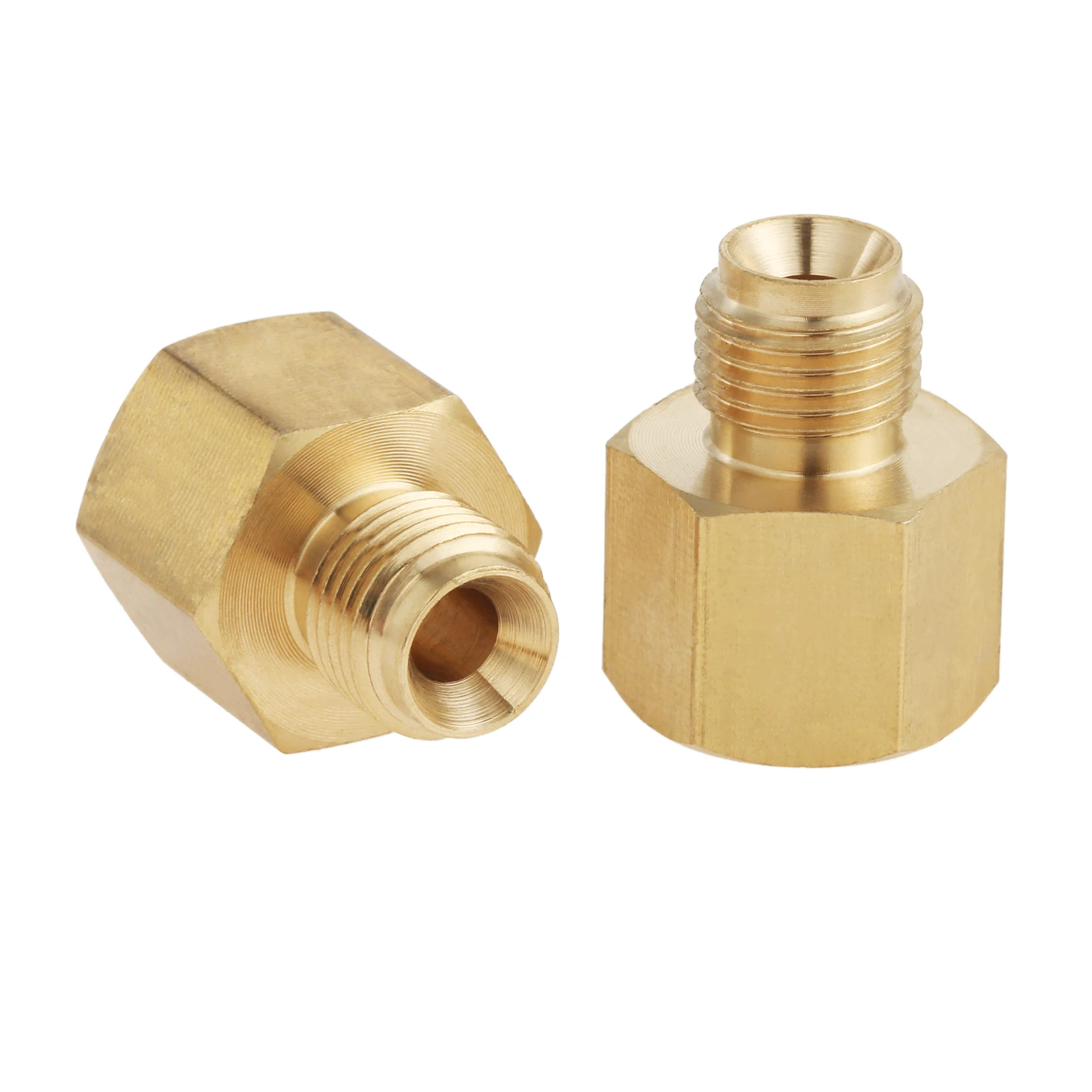 2Pcs Brass Convert Adapter Fitting Components for RV Propane Hose 1/4