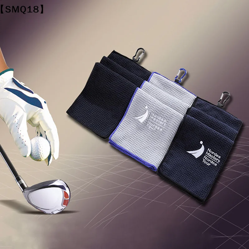 30x50cm Golf Towel With Hook 4Color Microfiber Fabric For Golf lover Accessories 【SMQ】 - view 2