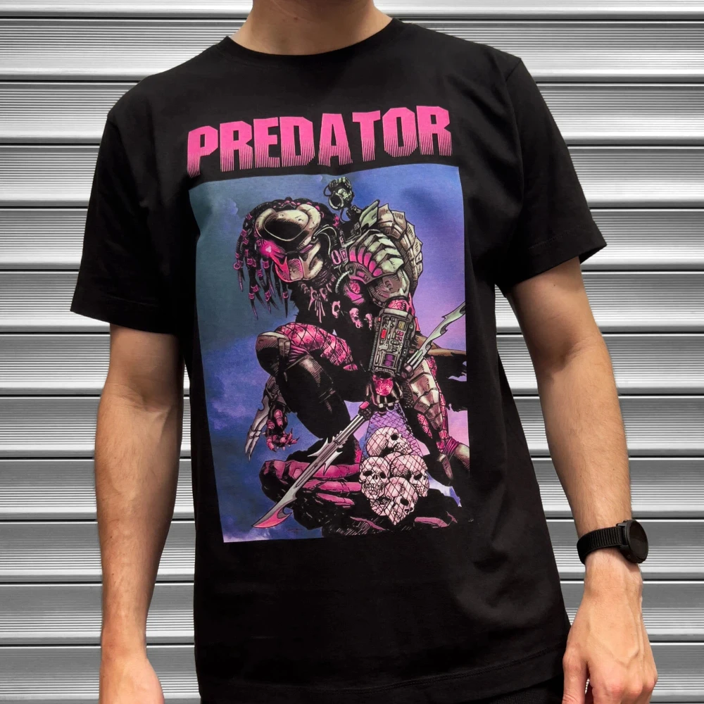 Predator Movie Men's Yautja T-shirt Val Verde Dutch Arnie Loose Fit T-shirt, Couple's All-Season Pure Cotton Undershirt