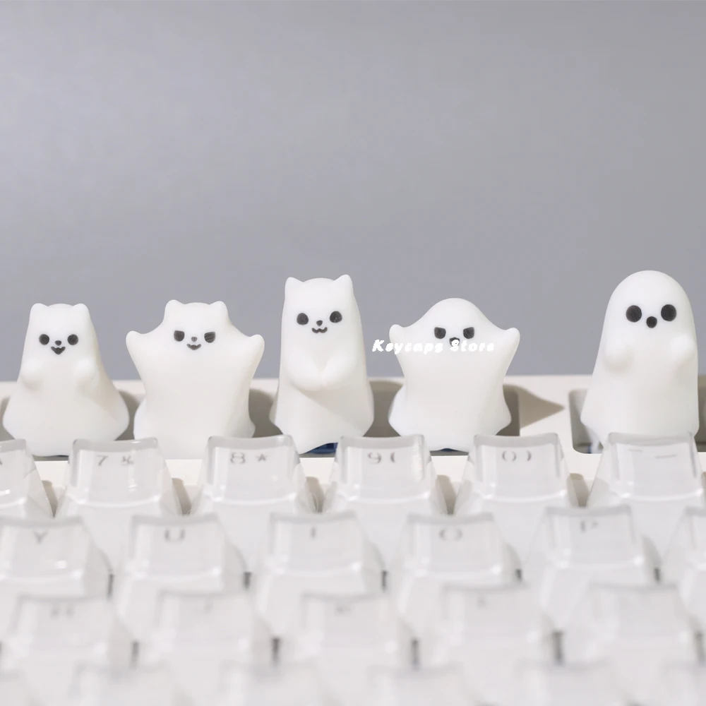 Personality Kawaii Keycaps Creative Three-dimensional 3D Original Cute Diy Ghost Keyboard Keycaps for Mechanical Keyboard