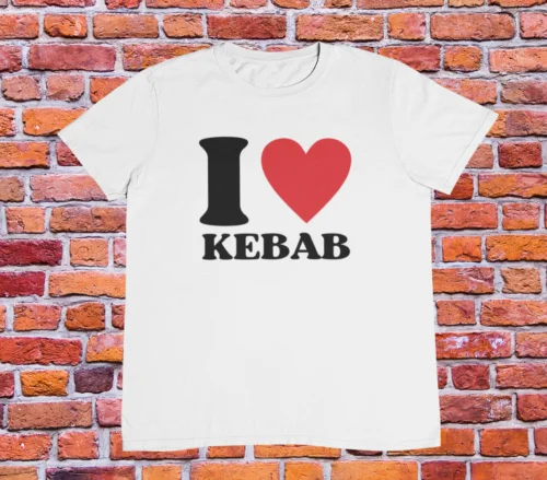 I Love Kebab T shirt Personalized Standard Tee -White