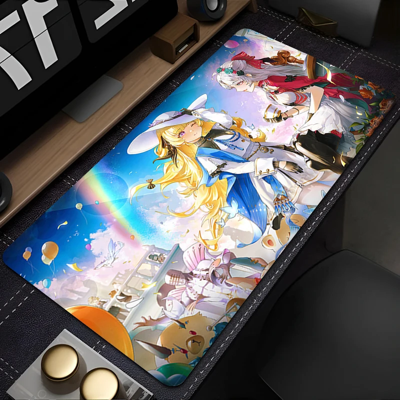 Mouse Pad Computer Anime Girl Mousepad Laptop Wuthering Waves Keyboard Pad PC Kawaii Phoebe Extended Desk Mat HD Cute Mouse Mat