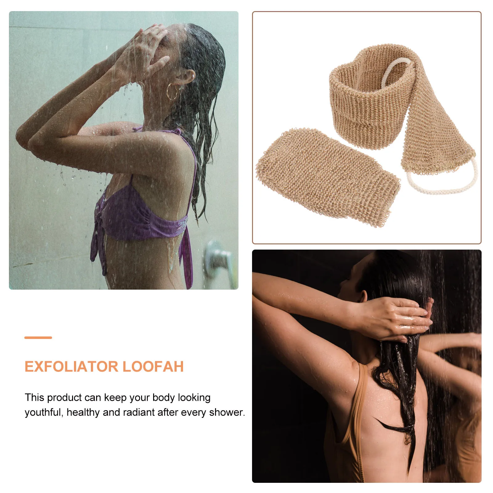 2 قطعة التقشير الظهر الغسيل رامي الجوت قفازات حمام مجموعة حزام طويل سنفرة الجسم منشفة استحمام مزيل الجلد الميت حمام العرض