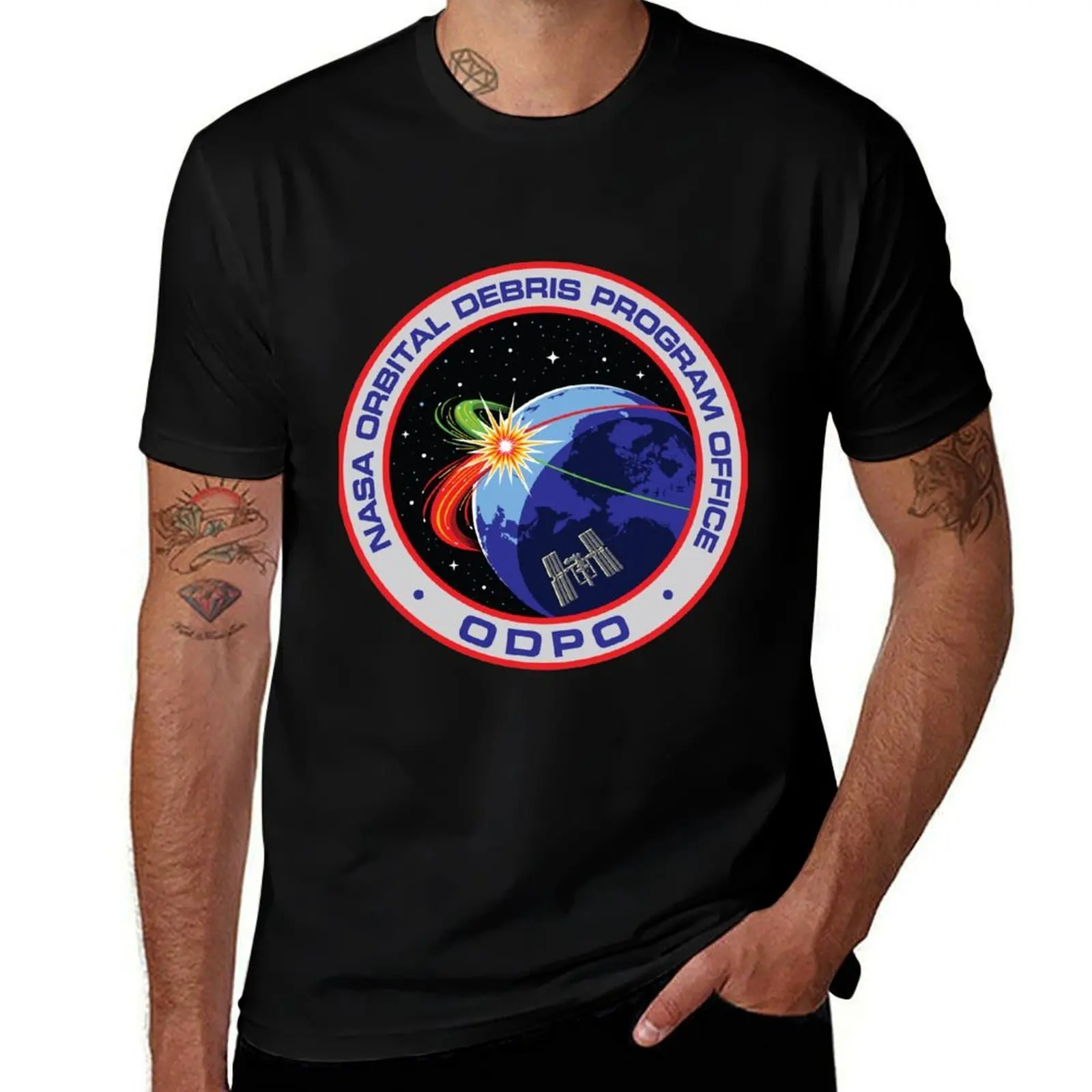 Orbital Debris Program Office Logo T-Shirt Sports Casual Short Sleeve Cotton Tee T-Shirt