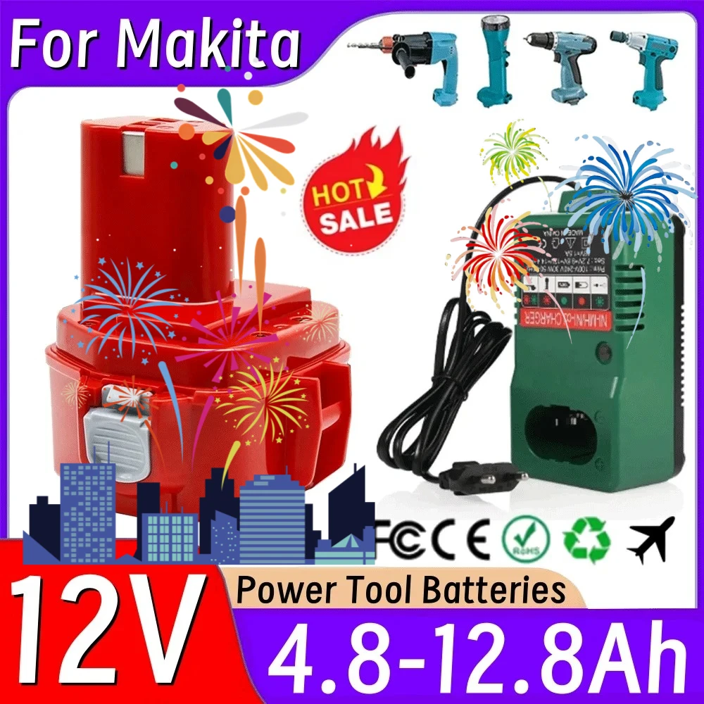 

Battery 12V 4.8-12.8mAh For Makita PA12 Ni-Mh Battery For Makita 1200 1220 1201 1222 1233SA/B1235 192681-5 Power Tool Batteries