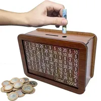 For Wooden Japanese Piggy Bank Moneybox Savings Period 10000 Adults Japanese Turelire Read Tire Secret Money Counter Tickets