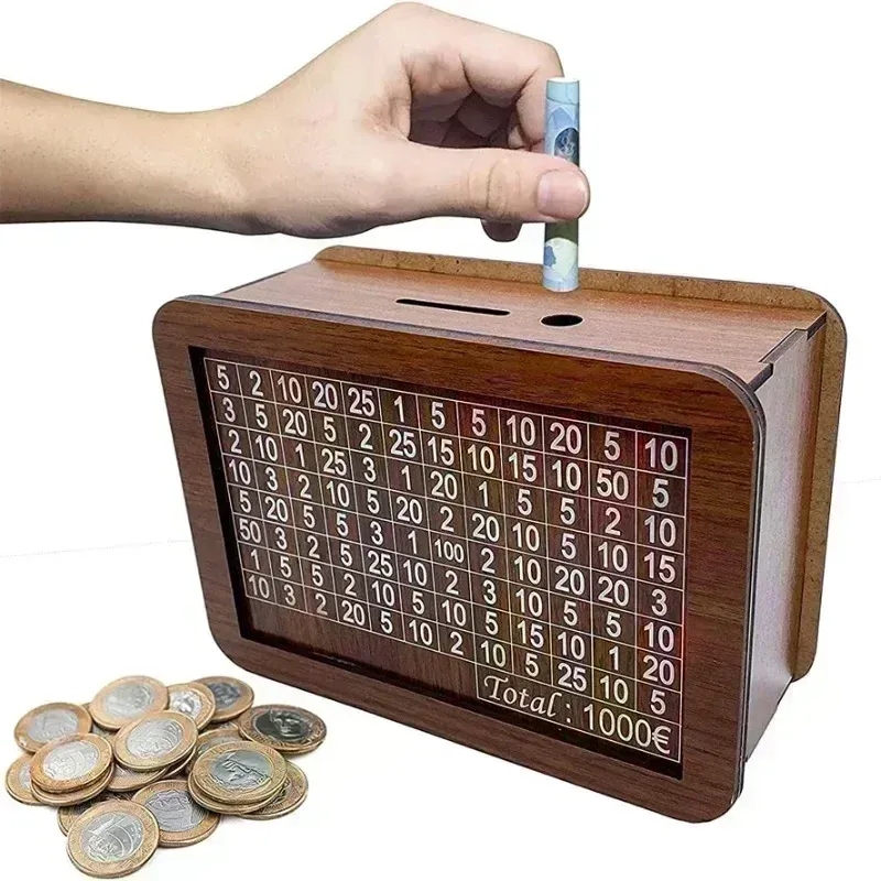  For Wooden Japanese Piggy Bank Moneybox Savings Period 10000 Adults Japanese Turelire Read Tire Secret Money Counter Tickets 