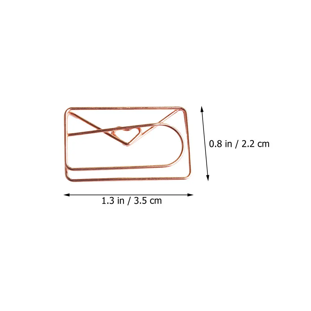 20pcs Love Envelope Bookmark Clips Paper Holder For Office School Stationery Decoration Document Organizer Portable