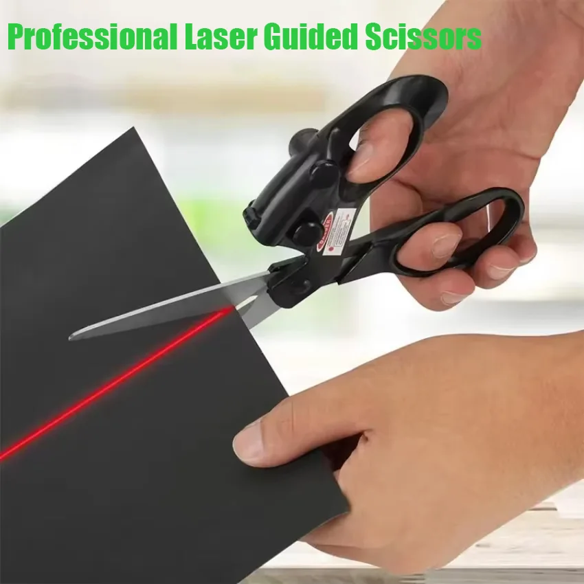 Neue Professionelle Lasergeführte Edelstahlschere für DIY-Heimwerken Stoffschere Gerade Schnittschere Schnelles Schneiden