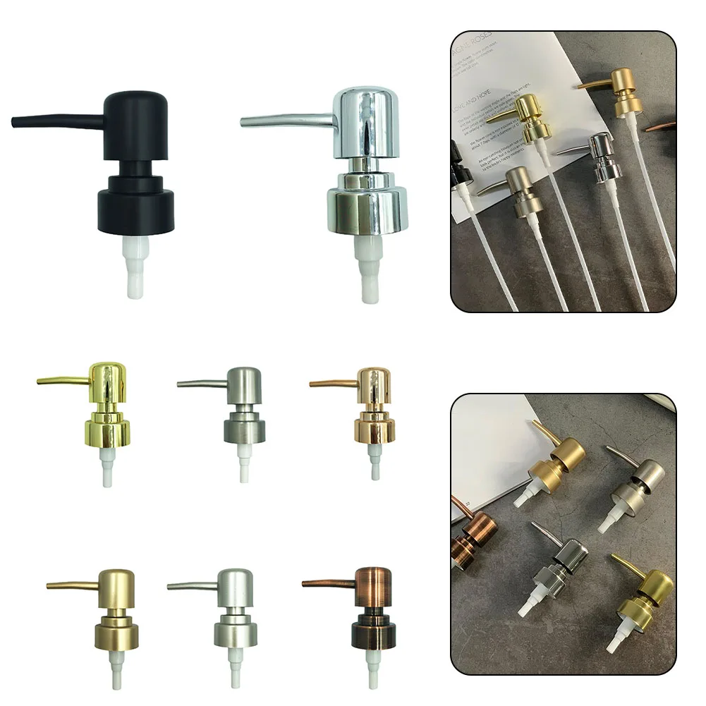 Soap Pump Head Liquid Lotion Dispenser Head Bathroom Soap Bottle Press Nozzle Bathroom Hand Replace Lotion Shampoo Pump Tube