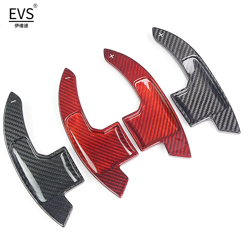 Volante de fibra de carbono Compatible con Ford Mustang 2015-2021, accesorios para coche