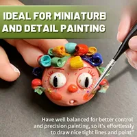 Nylon Ultra-Fine Tip Brush Set, Size 00000 Extreme Fine Point, Acrylic Model Hand-Drawn Detail Outline Pen, Art Supplies