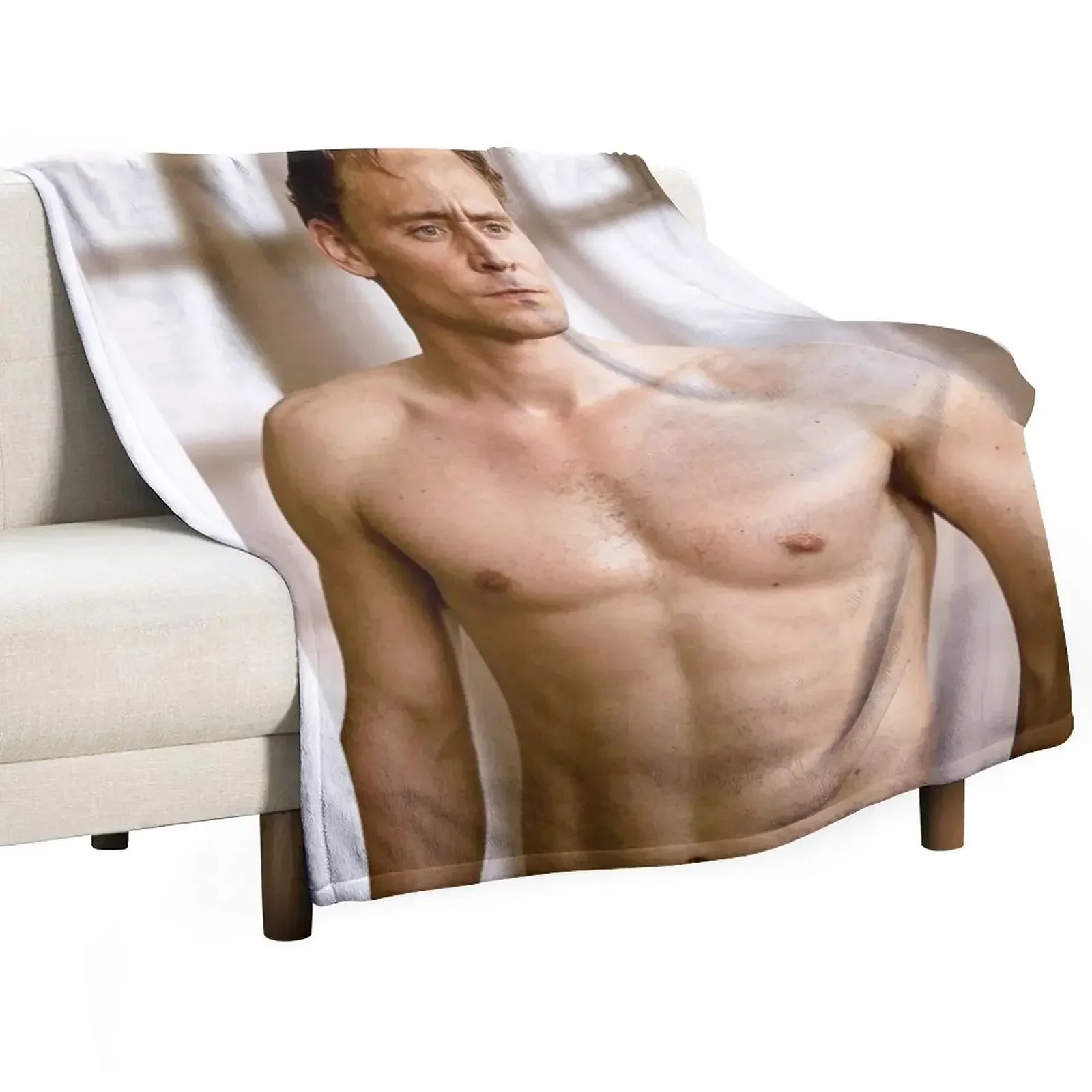 

Tom Hiddleston Shirtless Throw Blanket Sofa Throw Bed linens Summer Beddings Blankets