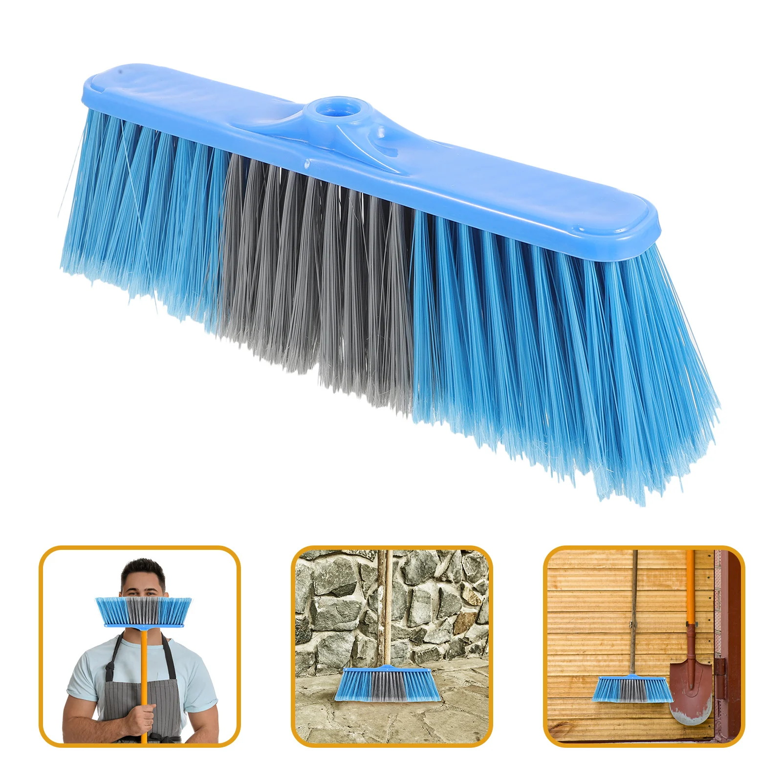 

Plastic Broom Head Replacement Refill for Indoor Sweeping Compact Design Cleaning Broom Part for Kitchen and Home Use