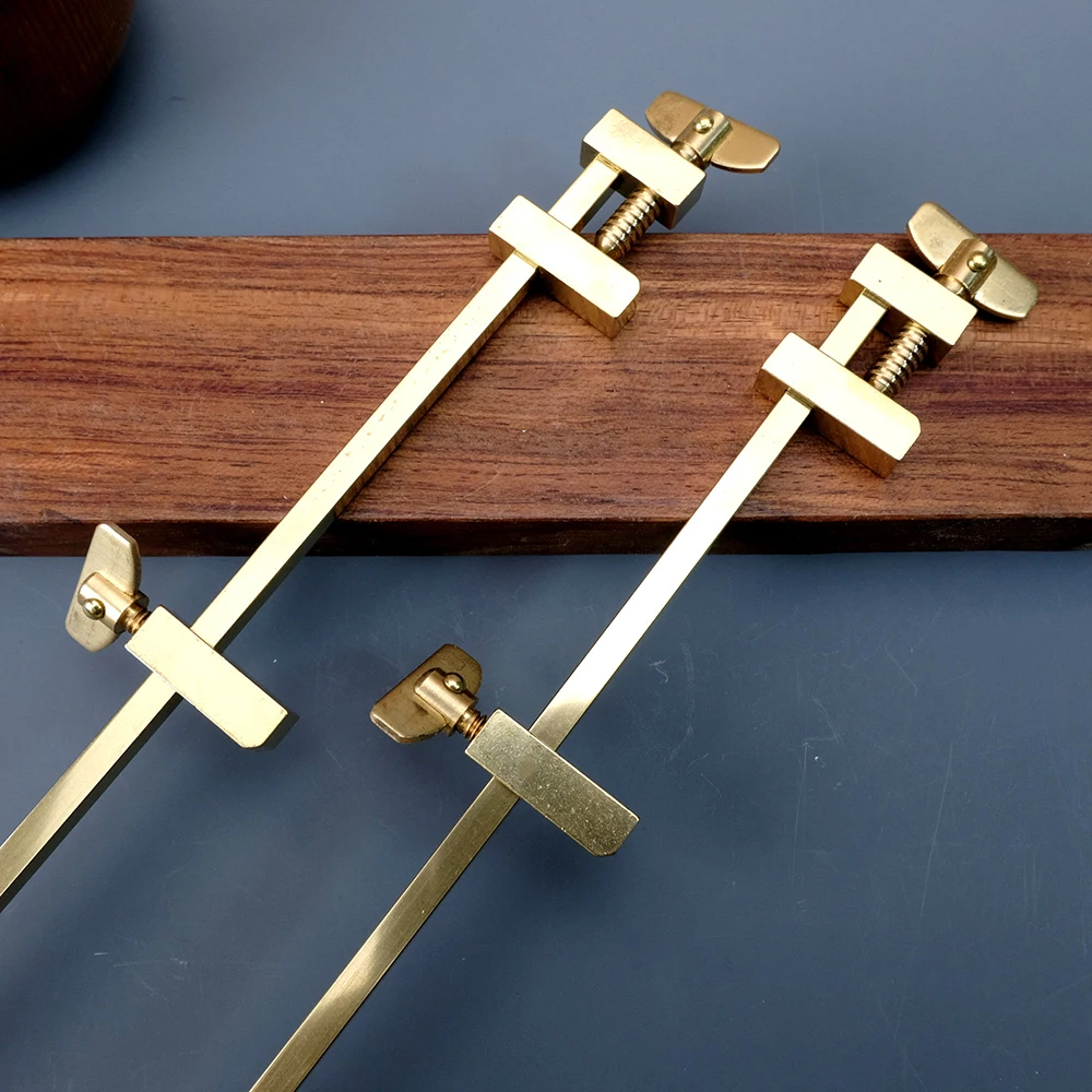 2Pcs Woodworking Japanese-style Wood Clamp, Brass Parallel Clamp Fast Fixed Clip Auxiliary Fixture Splicing Board Positioning