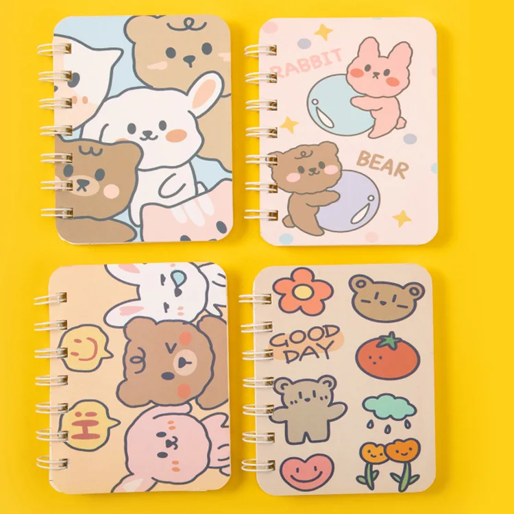 Creative Fun Animal Pocket Mini Coil Notebook, Notebook Student, Diário Portátil, Writing Pads, Material Escolar, Livro, Escritório, 10 pcs