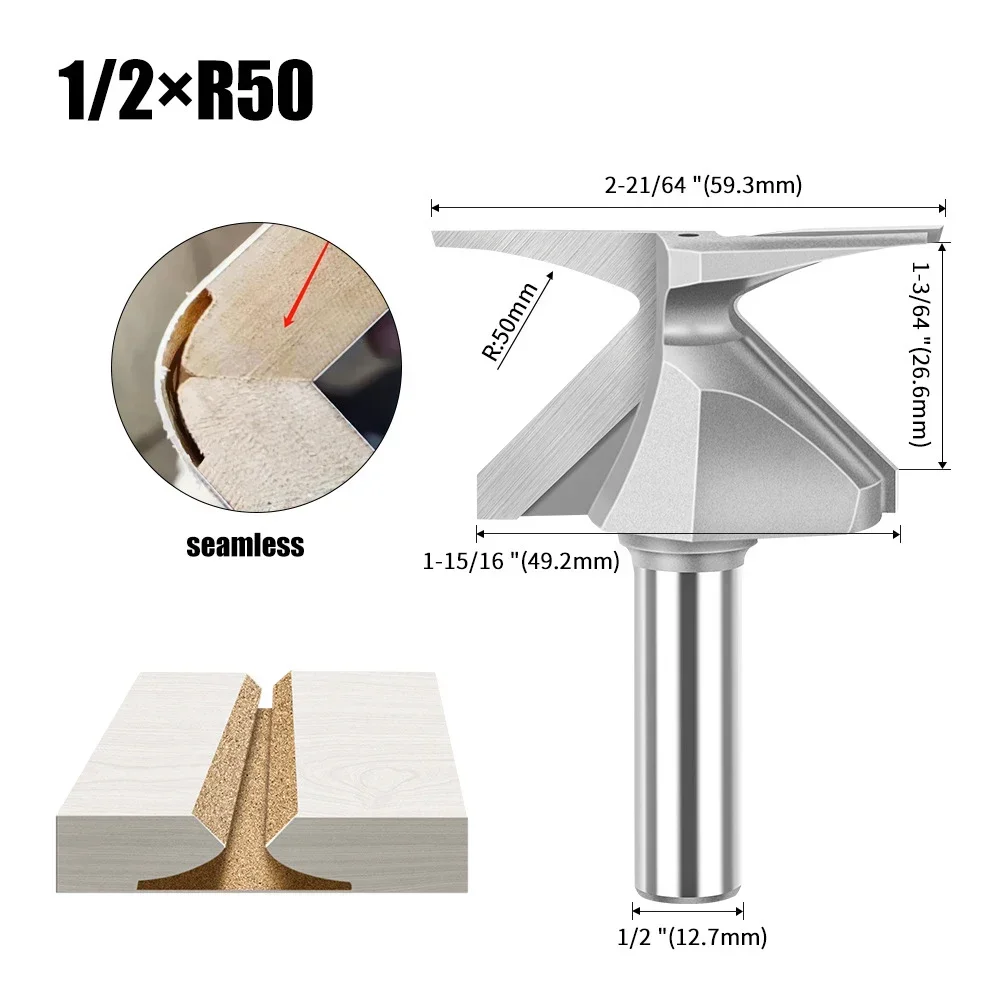 R50 Router Bit 1/2-inch Shank Router Bit Flexible Board Bending High-Quality Construction Smooth And Precise Curves